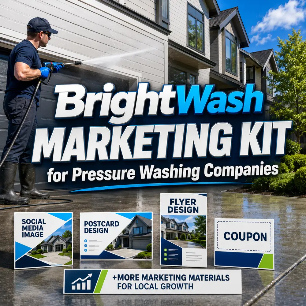 BrightWash Marketing Kit for Pressure Washing Companies